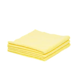 Poshlyf Microfiber Cloth Edgeless Ultrasonic Cut 40cm x 40cm Light Yellow 380 GSM