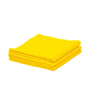Poshlyf Microfiber Cloth Edgeless Ultrasonic Cut 40cm x 40cm Yellow 380 GSM