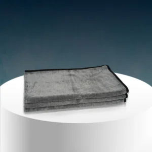 Poshlyf Twisted Loop Grey Black 600GSM Desert Storm Drier Microfiber 80cm x 50cm