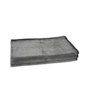 Poshlyf Twisted Loop Grey Black 600GSM Desert Storm Drier Microfiber 80cm x 50cm